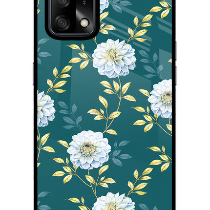 Flowers Oppo F19/F19s Glass Case Back Cover by Casekaro