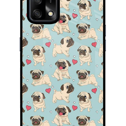 Pug Dog Oppo F19/F19s Glass Case Back Cover by Casekaro