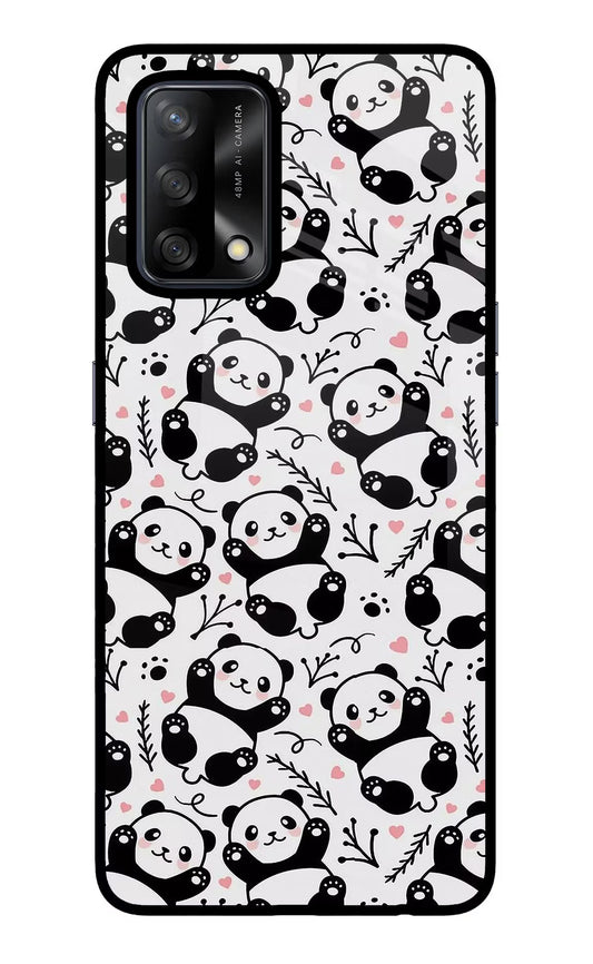 Cute Panda Oppo F19/F19s Glass Case