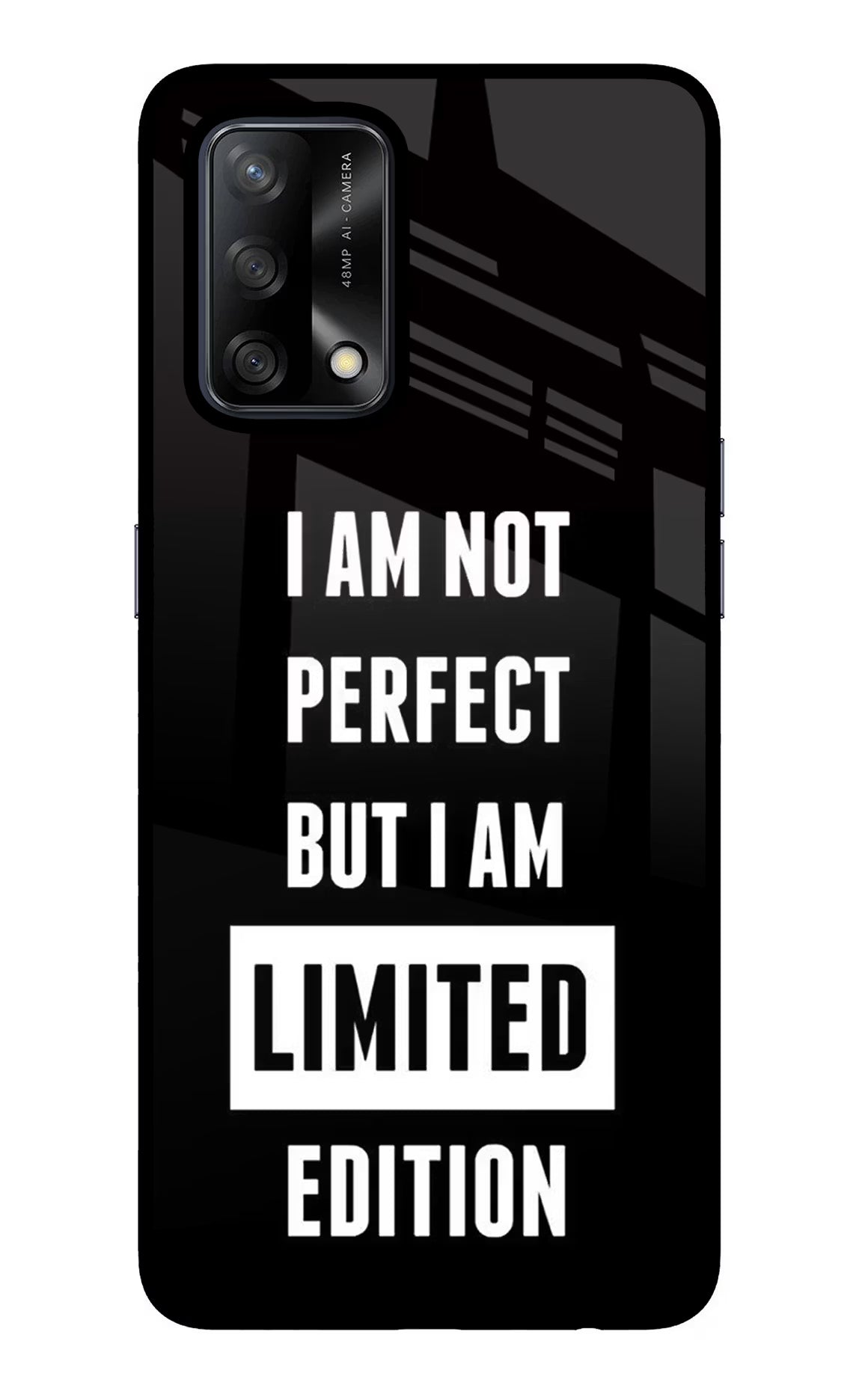 I Am Not Perfect But I Am Limited Edition Oppo F19/F19s Glass Case Back Cover by Casekaro