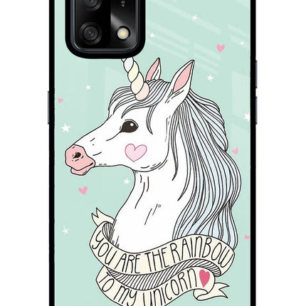 Unicorn Wallpaper Oppo F19/F19s Glass Case Back Cover by Casekaro
