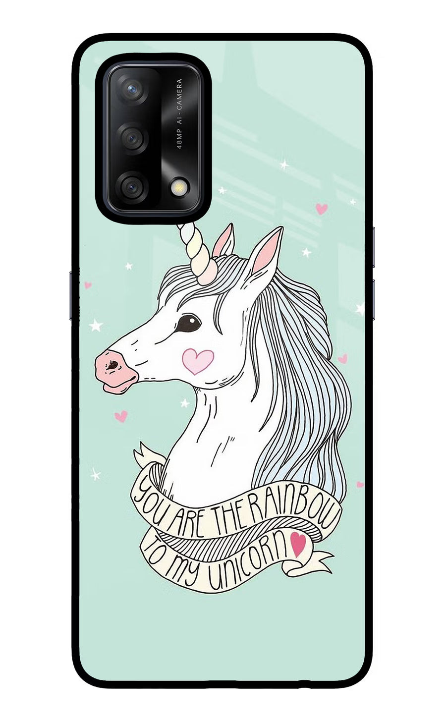 Unicorn Wallpaper Oppo F19/F19s Back Cover, Glass case