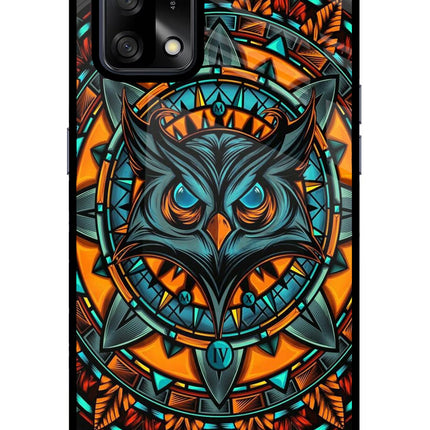 Angry Owl Art Oppo F19/F19s Glass Case Back Cover by Casekaro