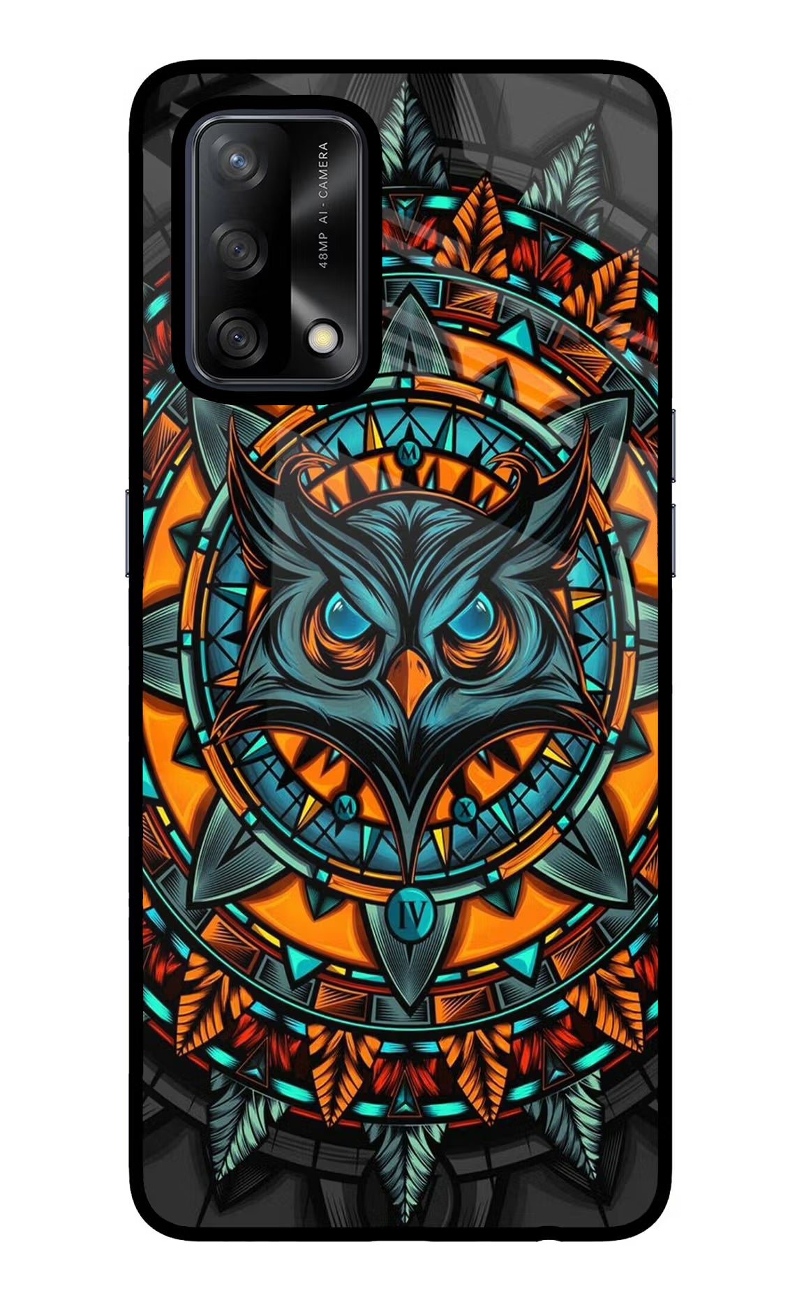 Angry Owl Art Oppo F19/F19s Glass Case
