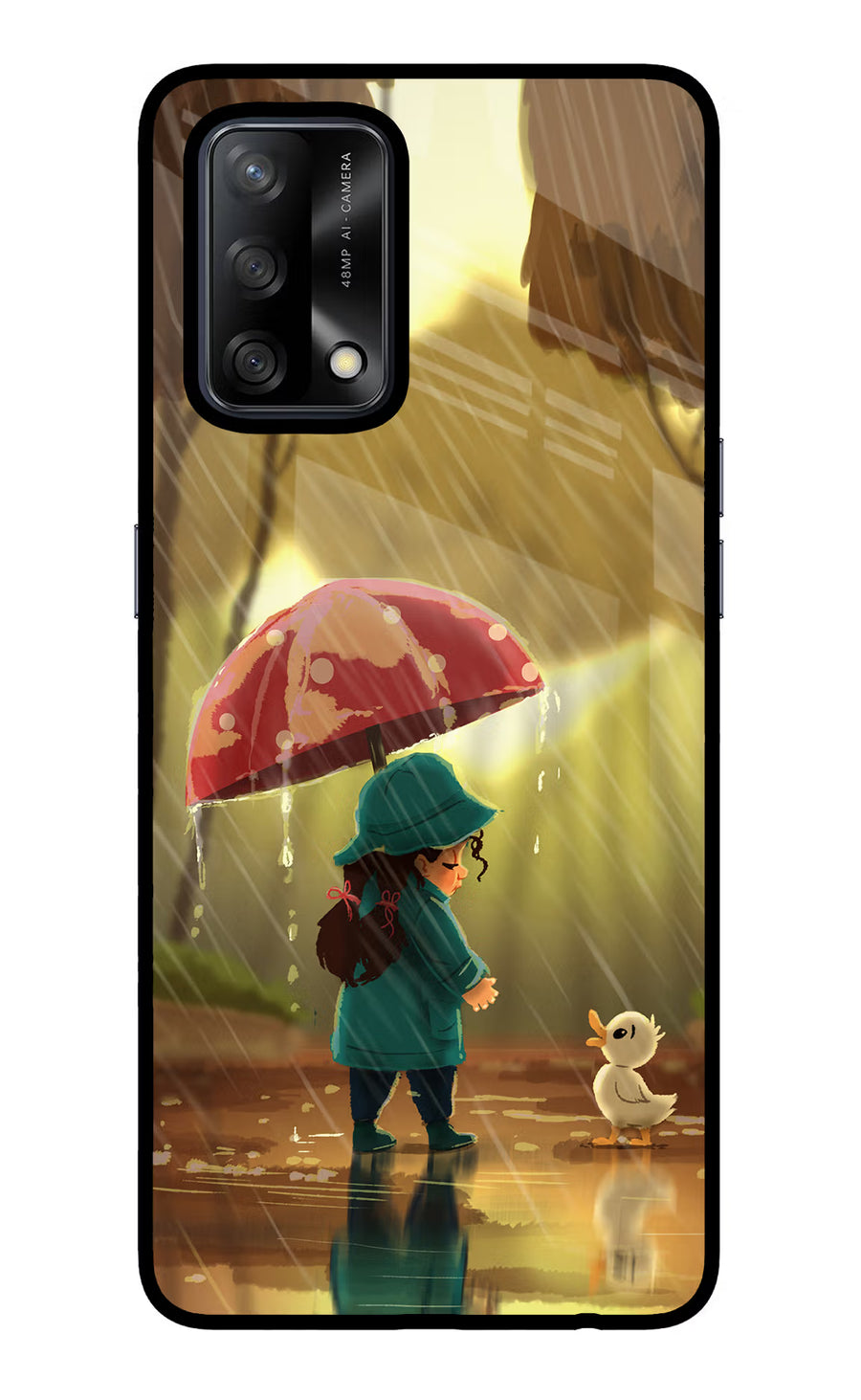 Rainy Day Oppo F19/F19s Back Cover, Glass case