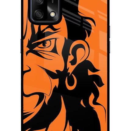 Hanuman Oppo F19/F19s Glass Case Back Cover by Casekaro