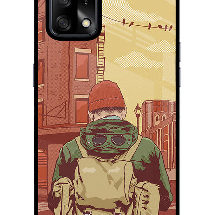 Adventurous Oppo F19/F19s Glass Case Back Cover by Casekaro