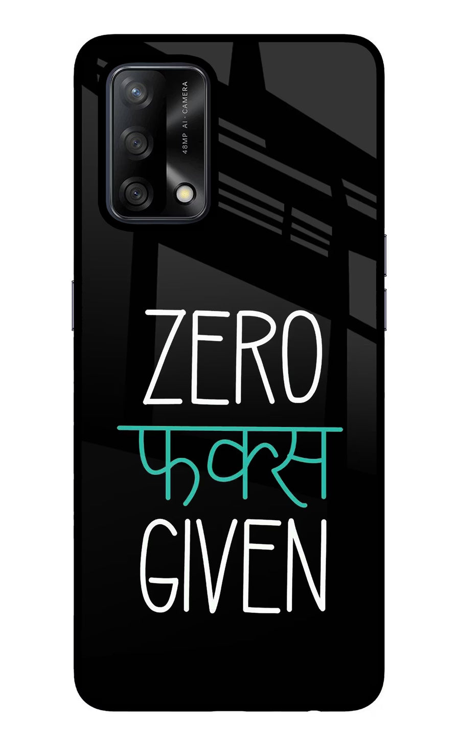 Zero Fucks Given Oppo F19/F19s Back Cover, Glass case