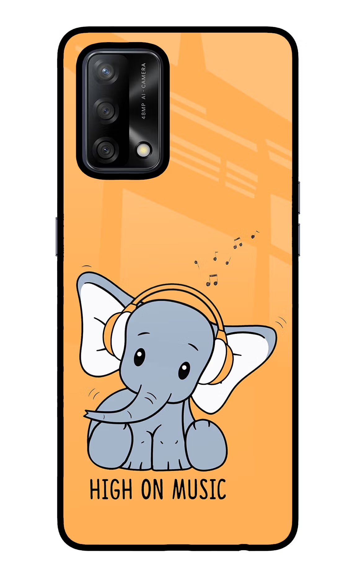 High On Music Oppo F19/F19s Glass Case