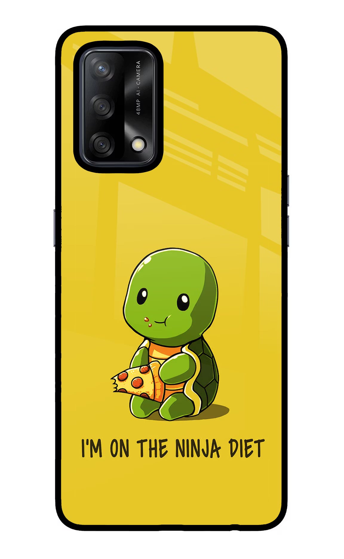 I'm on Ninja Diet Oppo F19/F19s Glass Case Back Cover by Casekaro