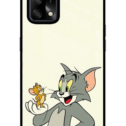 Tom & Jerry Oppo F19/F19s Glass Case Back Cover by Casekaro
