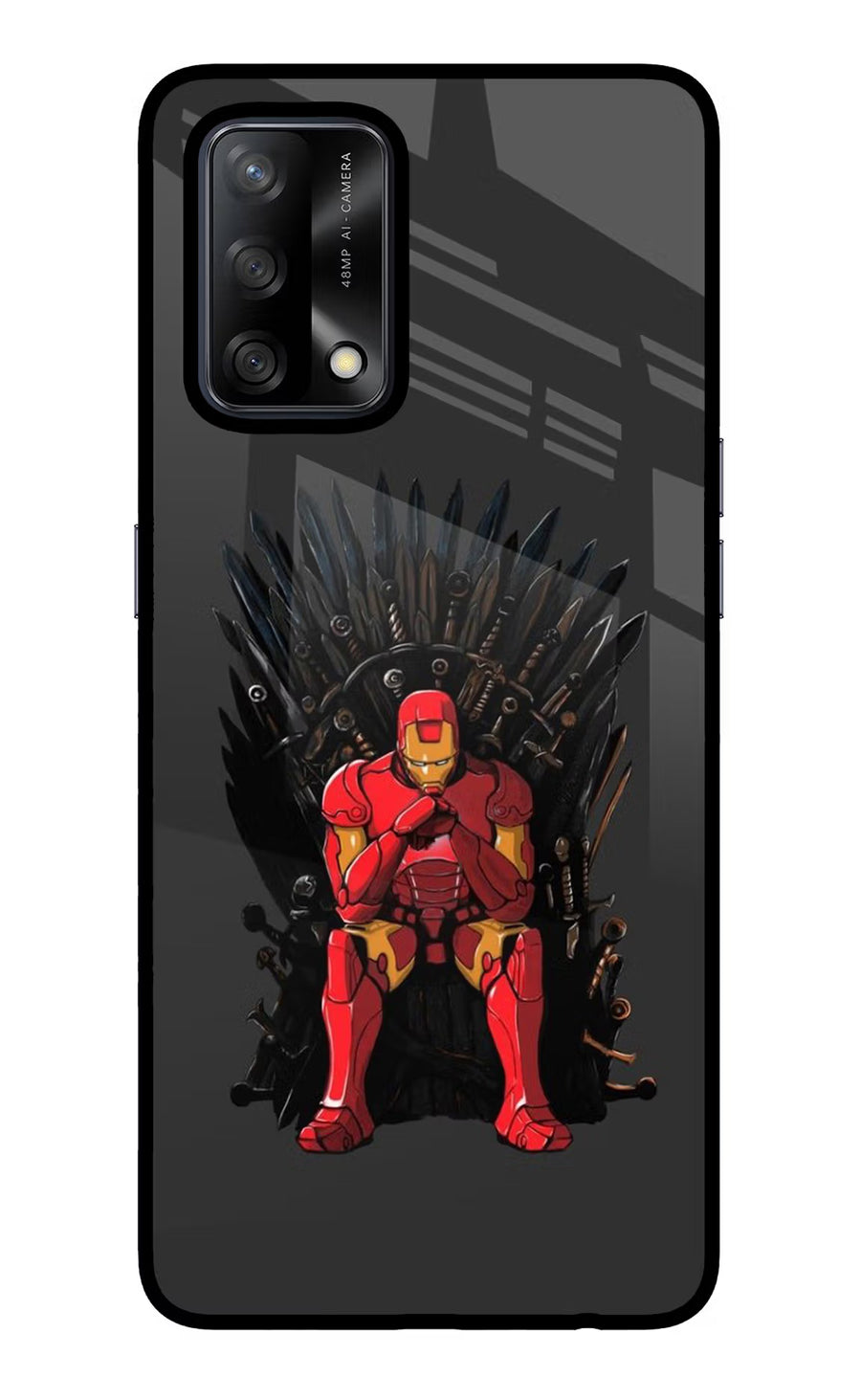 Ironman Throne Oppo F19/F19s Back Cover, Glass case