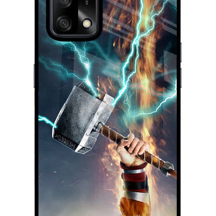 Thor Hammer Mjolnir Oppo F19/F19s Glass Case Back Cover by Casekaro