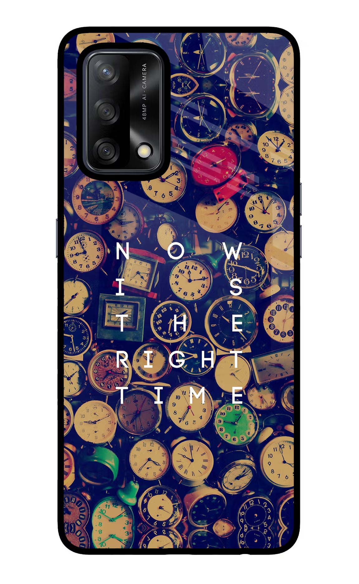 Now is the Right Time Quote Oppo F19/F19s Glass Case