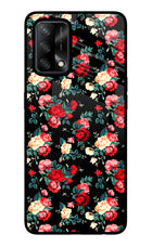 Rose Pattern Oppo F19/F19s Glass Case Back Cover by Casekaro