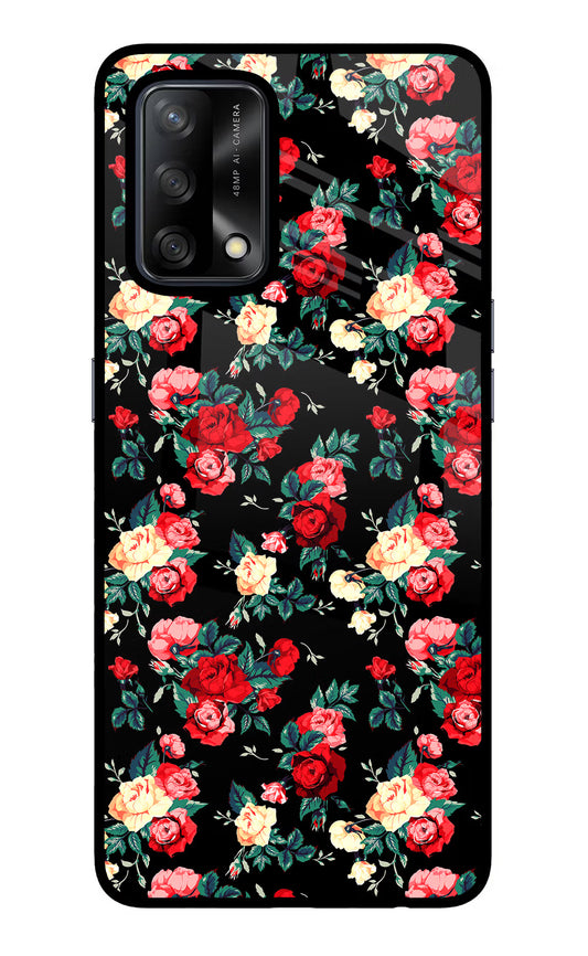 Rose Pattern Oppo F19/F19s Glass Case