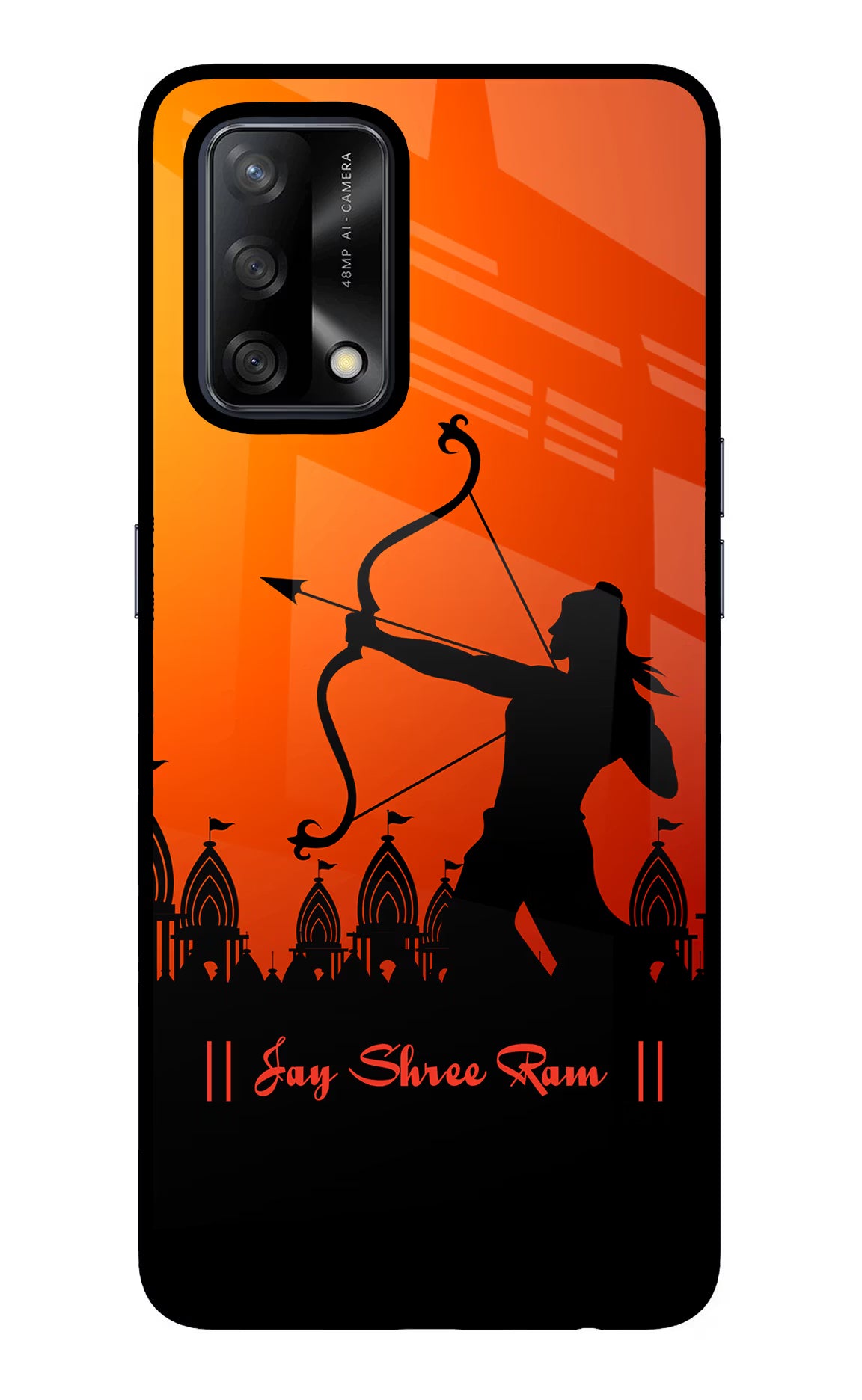 Lord Ram - 4 Oppo F19/F19s Glass Case Back Cover by Casekaro