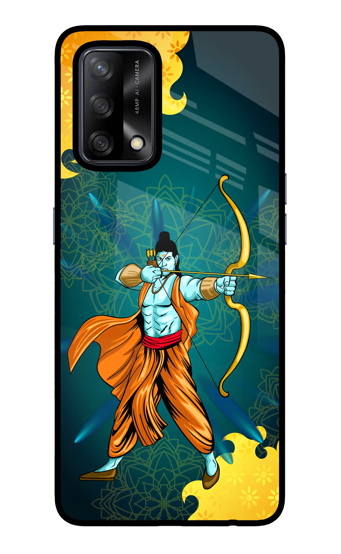 Lord Ram - 6 Oppo F19/F19s Glass Case Back Cover by Casekaro