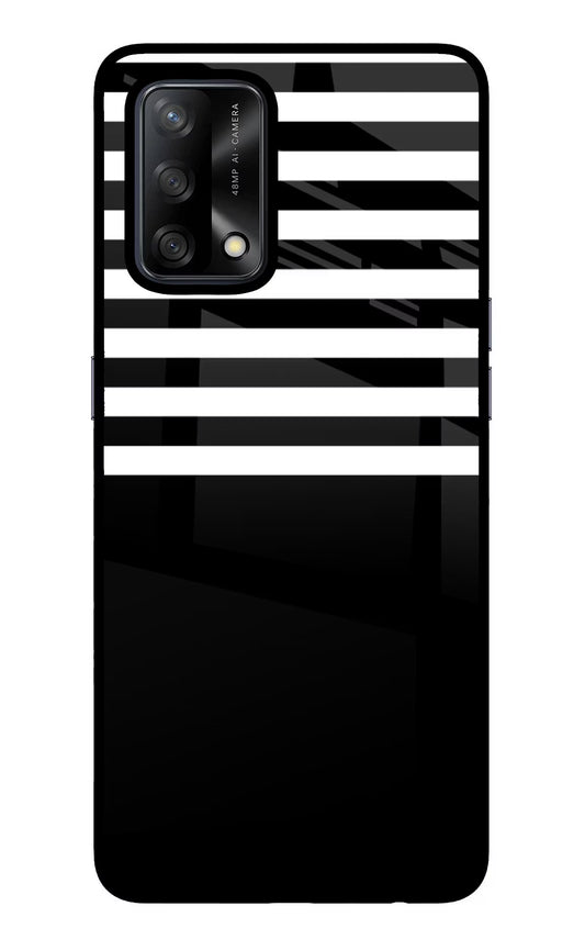 Black and White Print Oppo F19/F19s Glass Case