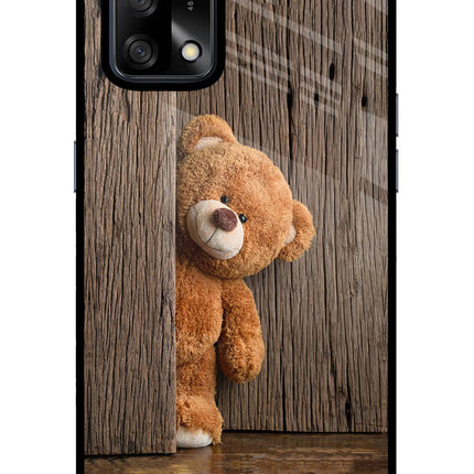 Teddy Wooden Oppo F19/F19s Glass Case Back Cover by Casekaro