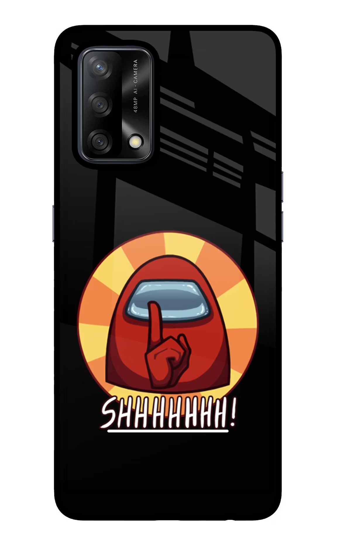 Among Us Shhh! Oppo F19/F19s Glass Case