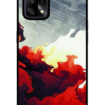 Fire Cloud Oppo F19/F19s Glass Case Back Cover by Casekaro