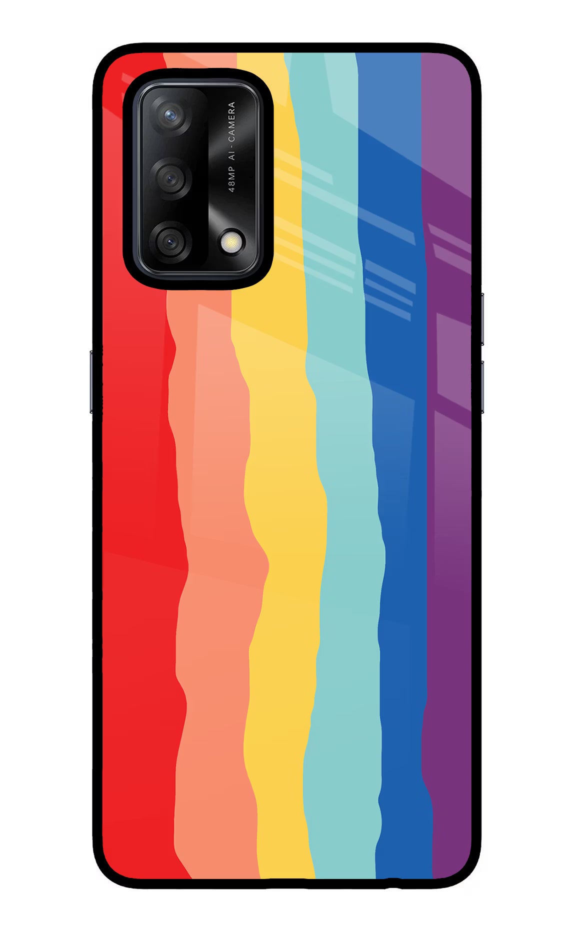 Rainbow Oppo F19/F19s Glass Case