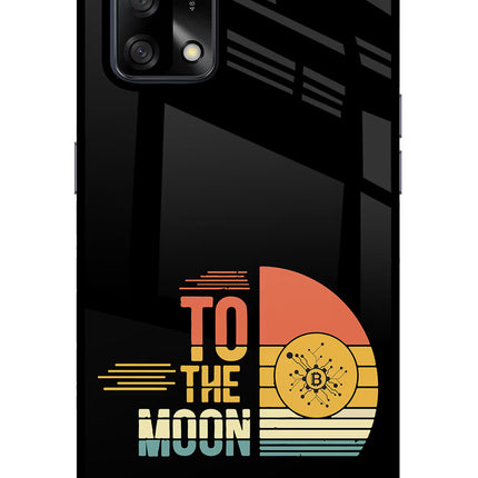 To the Moon Oppo F19/F19s Glass Case Back Cover by Casekaro