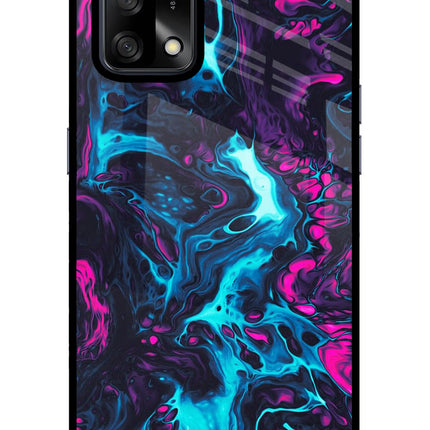 Abstract Oppo F19/F19s Glass Case Back Cover by Casekaro