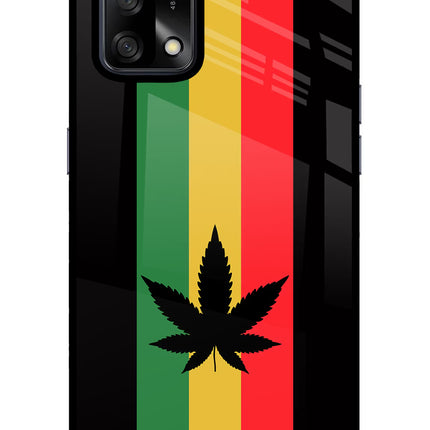 Weed Flag Oppo F19/F19s Glass Case Back Cover by Casekaro