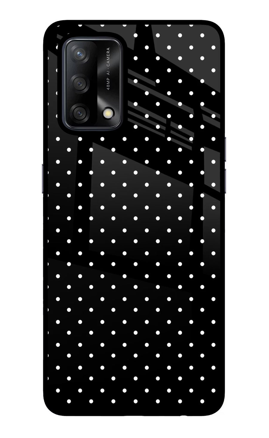 White Dots Oppo F19/F19s Back Cover, Glass case