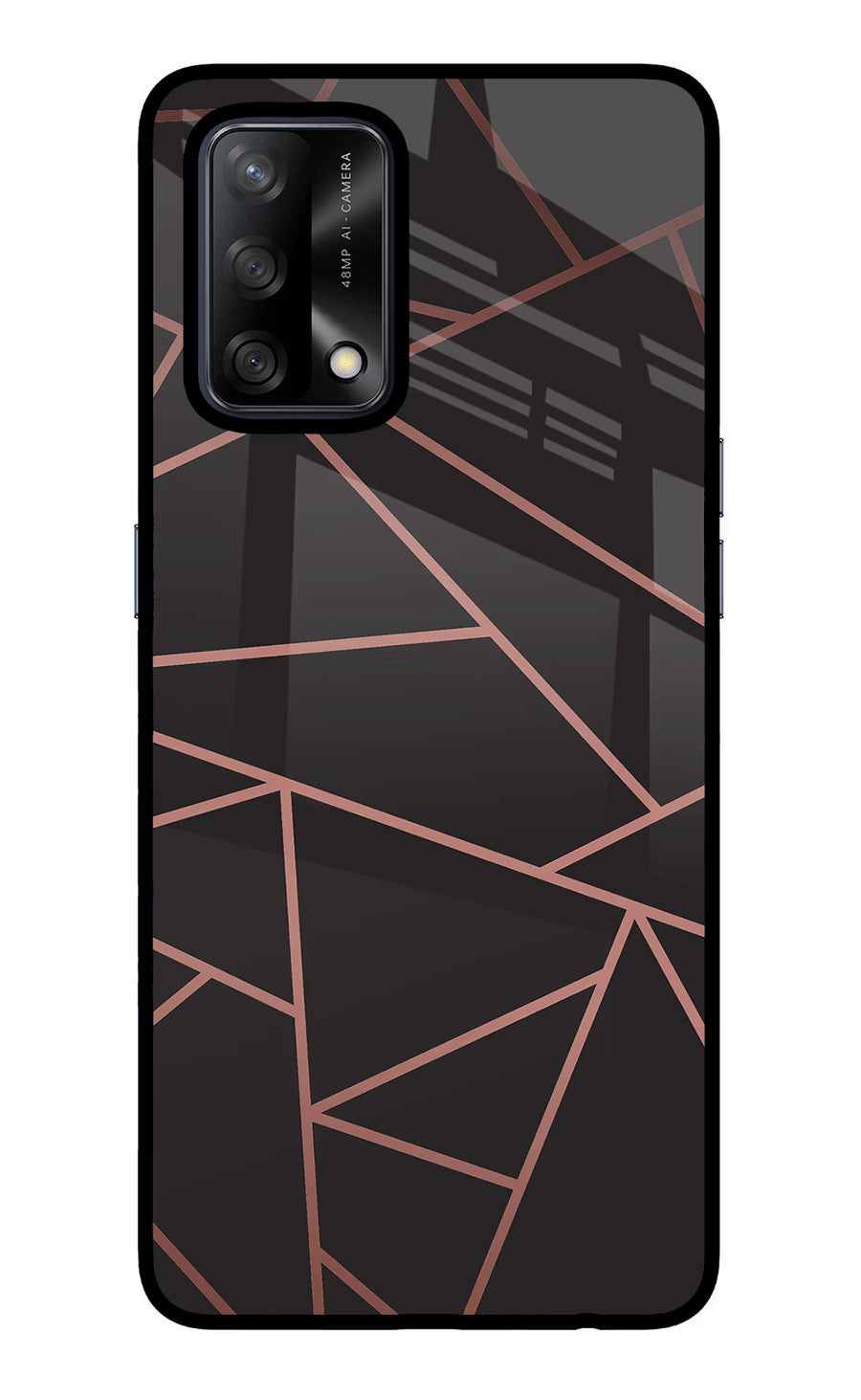 Geometric Pattern Oppo F19/F19s Back Cover, Glass case