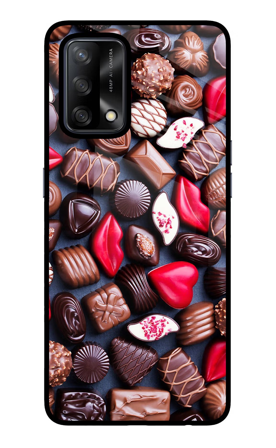 Chocolates Oppo F19/F19s Glass Case