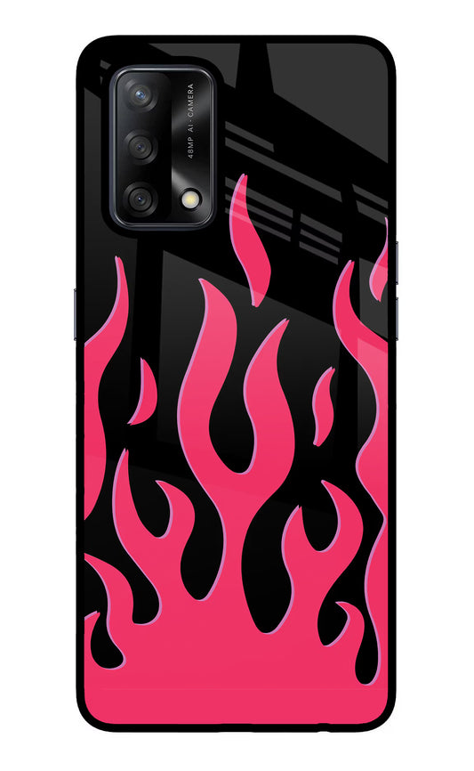 Fire Flames Oppo F19/F19s Glass Case
