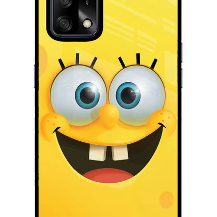 Sponge 1 Oppo F19/F19s Glass Case Back Cover by Casekaro