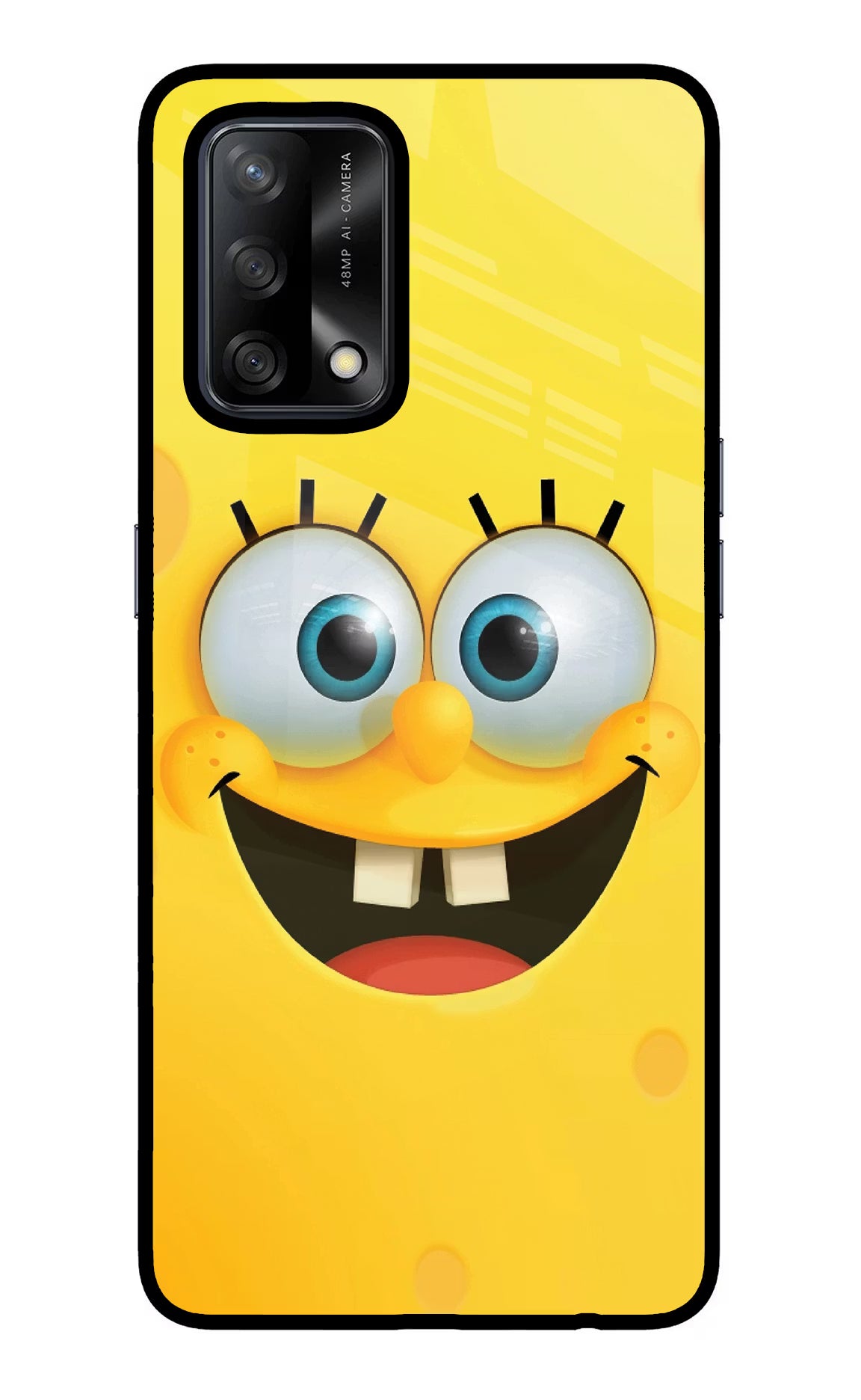 Sponge 1 Oppo F19/F19s Glass Case Back Cover by Casekaro