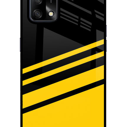 Yellow Shades Oppo F19/F19s Glass Case Back Cover by Casekaro