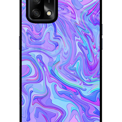 Glitter Oppo F19/F19s Glass Case Back Cover by Casekaro