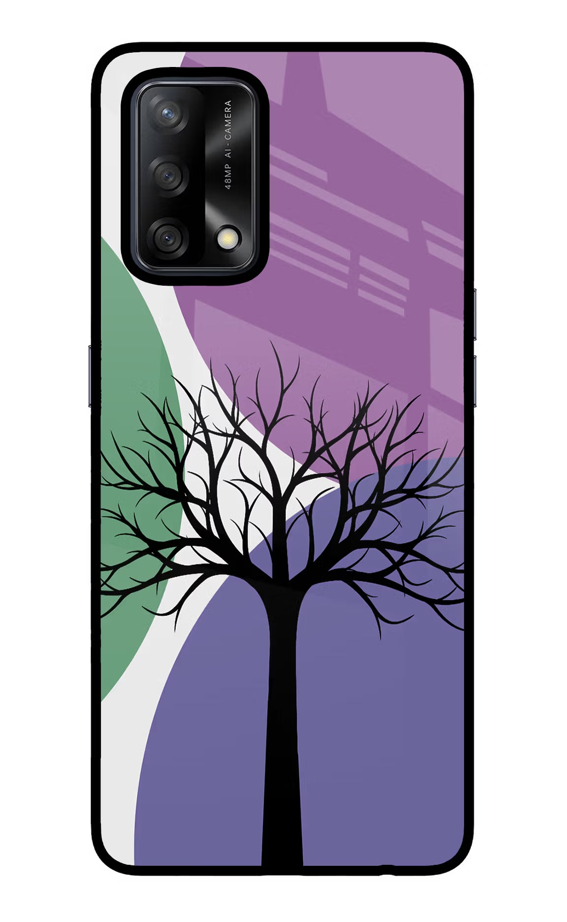 Tree Art Oppo F19/F19s Glass Case Back Cover by Casekaro