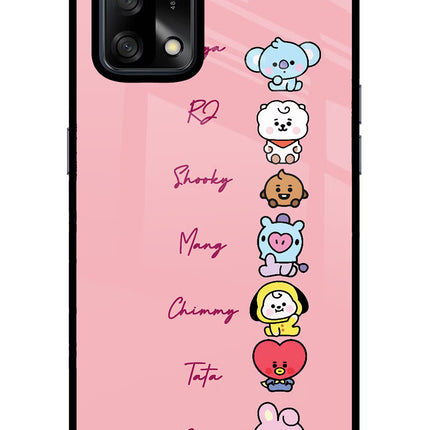 BTS names Oppo F19/F19s Glass Case Back Cover by Casekaro