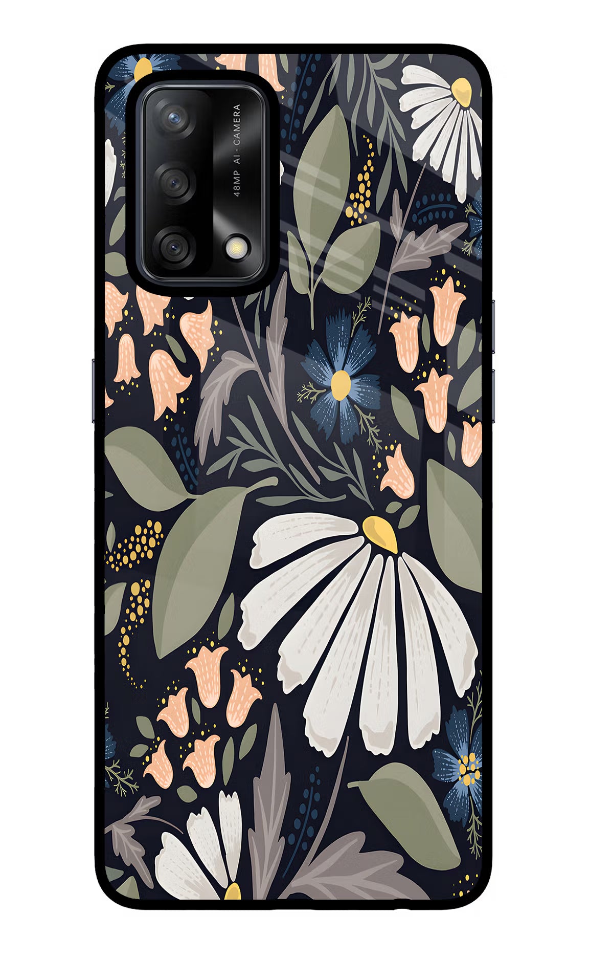 Flowers Art Oppo F19/F19s Glass Case