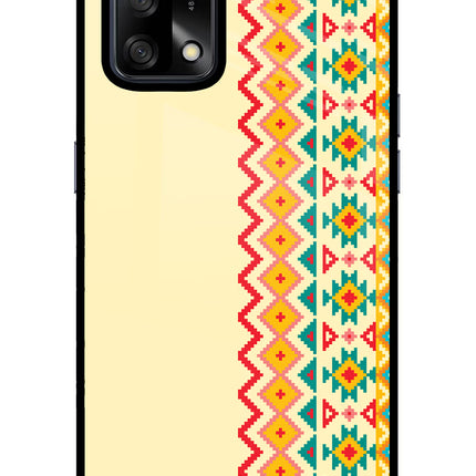 Ethnic Seamless Oppo F19/F19s Glass Case Back Cover by Casekaro
