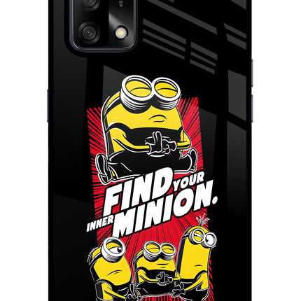 Find your inner Minion Oppo F19/F19s Glass Case Back Cover by Casekaro