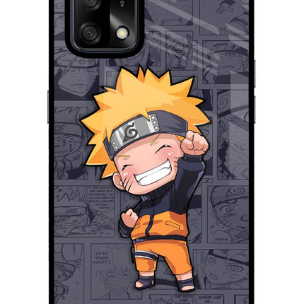 Chota Naruto Oppo F19/F19s Glass Case Back Cover by Casekaro