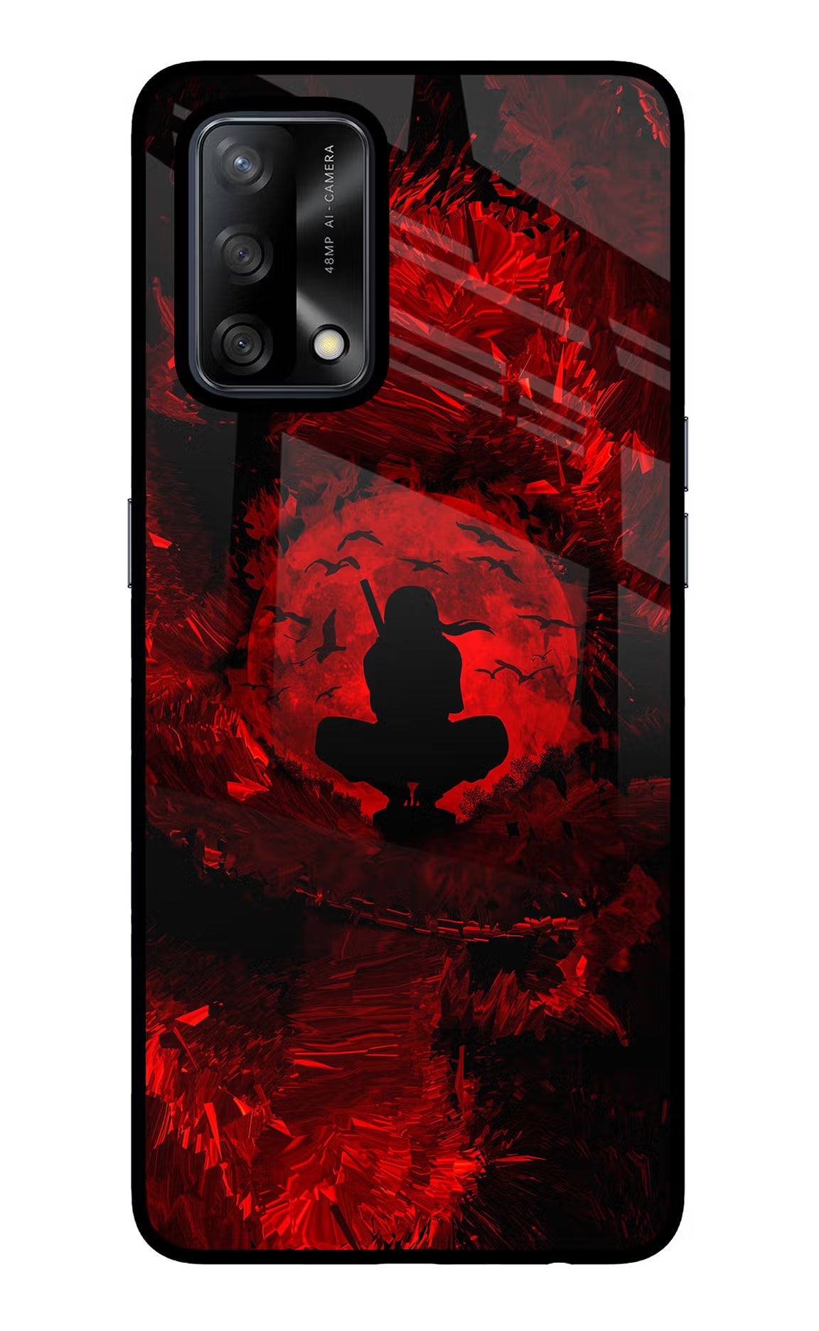 Itachi Uchiha Oppo F19/F19s Glass Case Back Cover by Casekaro