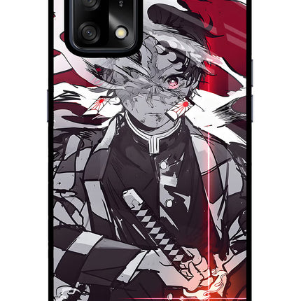 Demon Slayer Oppo F19/F19s Glass Case Back Cover by Casekaro