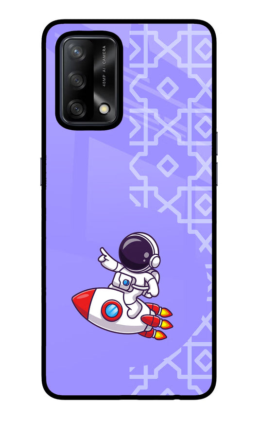 Cute Astronaut Oppo F19/F19s Glass Case