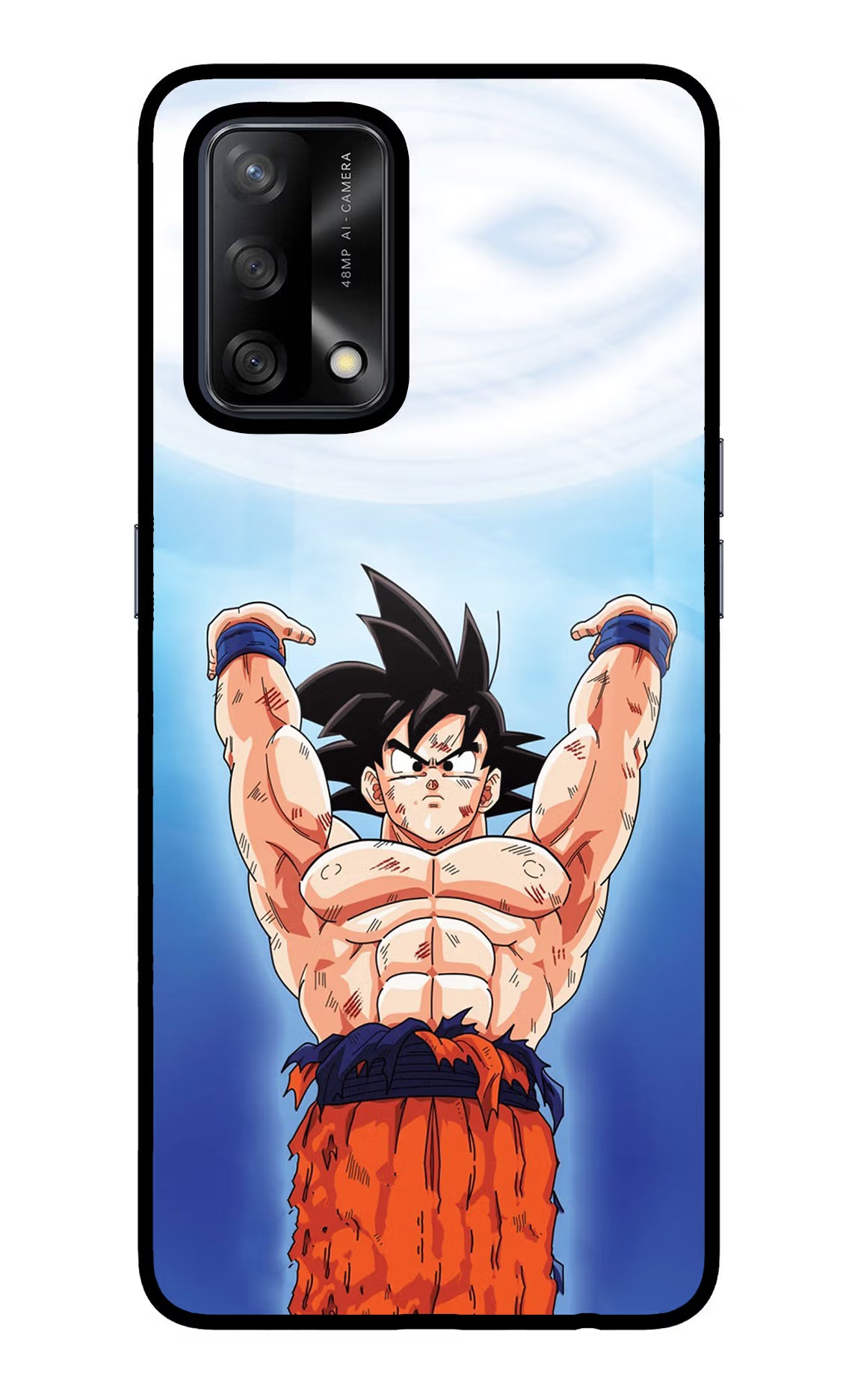 Goku Power Oppo F19/F19s Glass Case Back Cover by Casekaro