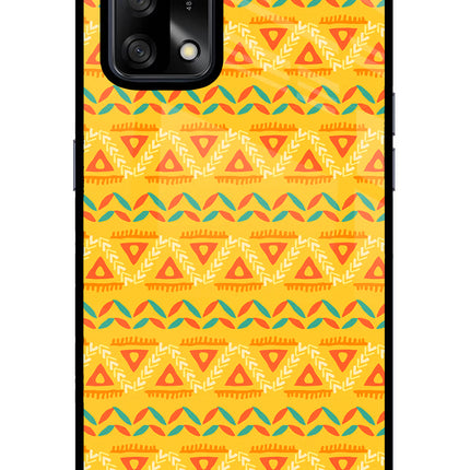 Tribal Pattern Oppo F19/F19s Glass Case Back Cover by Casekaro