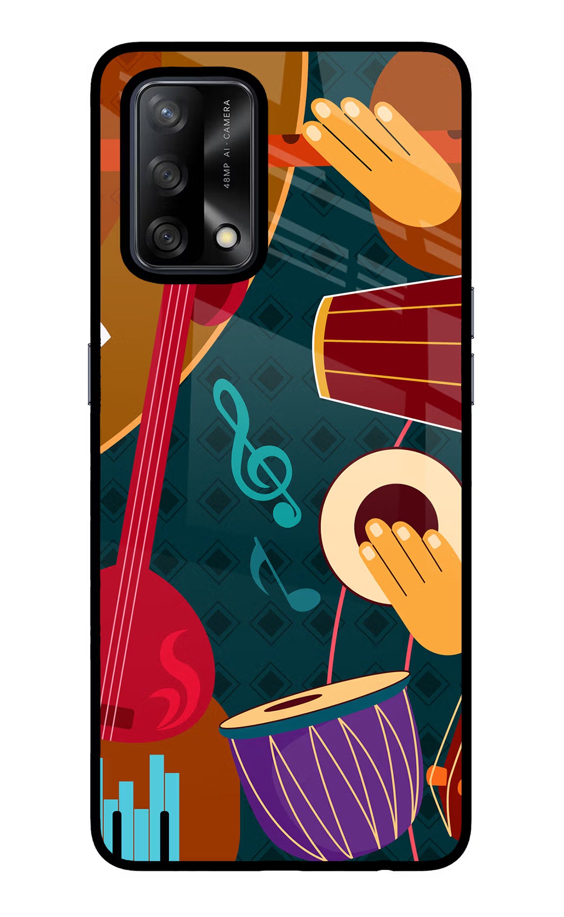 Music Instrument Oppo F19/F19s Glass Case
